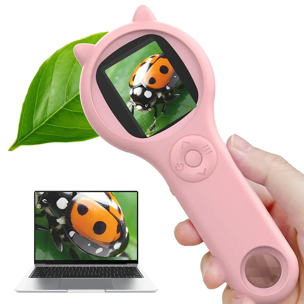 Kids Handheld Digital Microscope 500x with HD Display-1